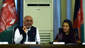 Le président afghan Ashraf Ghani et la première dame Rula Ghani à une réunion sur les droits de la femme à Kaboul (illustration)