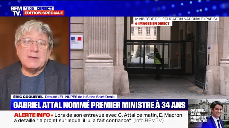 Gabriel Attal nommé Premier ministre: pour Éric Coquerel (LFI), 