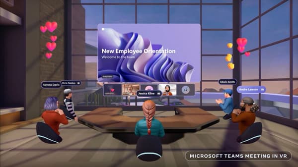 Une réunion Teams en réalité virtuelle, accessible avec le Meta Quest Pro