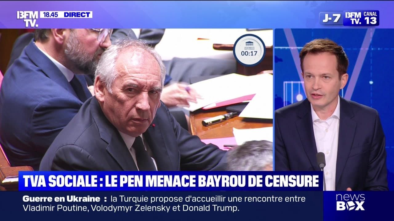 Tva sociale : le pen menace bayrou de censure - 30/05