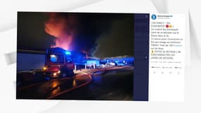 Un incendie s'est déclaré dans un dépôt de meubles à Marseille, le 6 octobre 2020.