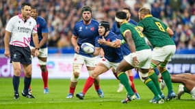 Antoine Dupont lors de France-Afrique du Sud, le 15 octobre 2023 à la Coupe du monde