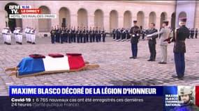 Le sergent Maxime Blasco est fait officier de Légion d’honneur par Emmanuel Macron