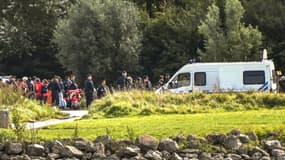 L'évacuation du camp de Puythouck, à Grande-Synthe, dans le Nord, le 19 septembre 2017