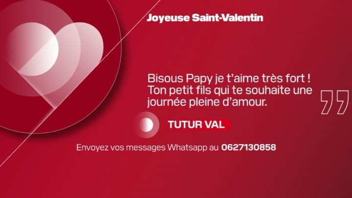 Message de Saint-Valentin, BFM Grand Lille.