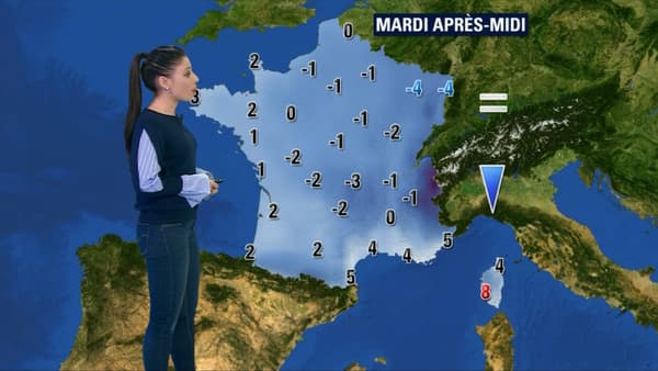 Les températures mardi après-midi. Les températures mardi après-midi.