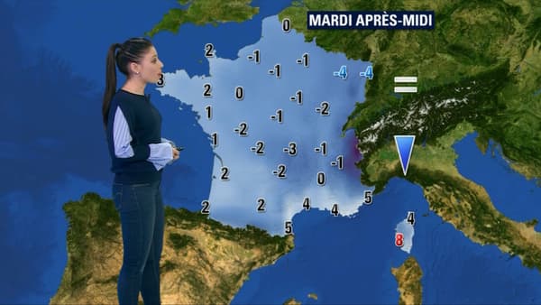 Les températures mardi après-midi.