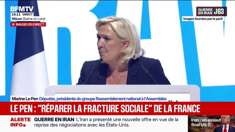 Marine Le Pen: "Notre projet politique et économique se fixe comme objectif la défense de l'intérêt national"