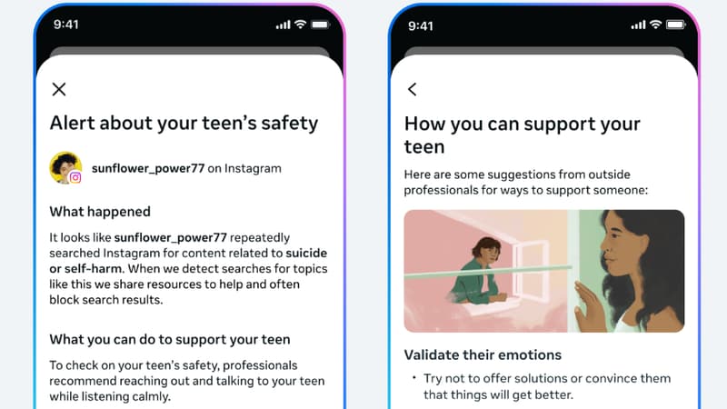 Accusé d'avoir nourri la dépression d'une Américaine, Instagram va alerter les parents lorsque leurs enfants chercheront des contenus liés au suicide et à l'automutilation