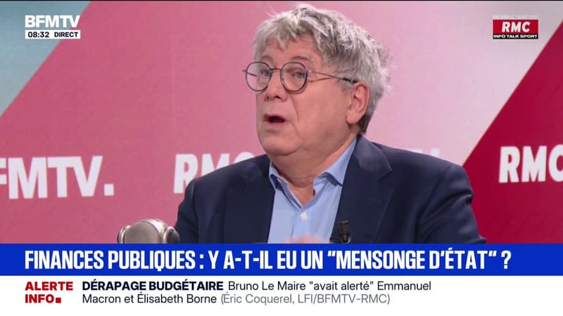 Pour Éric Coquerel (LFI), ignorer la lettre de Bruno Lemaire sur l'état des finances publiques est "une omission d'État"