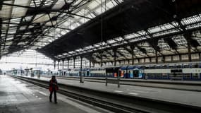 Quai de la Gare de Lyon, à Paris, le 3 avril 2020, durant le confinement lié au Covid-19