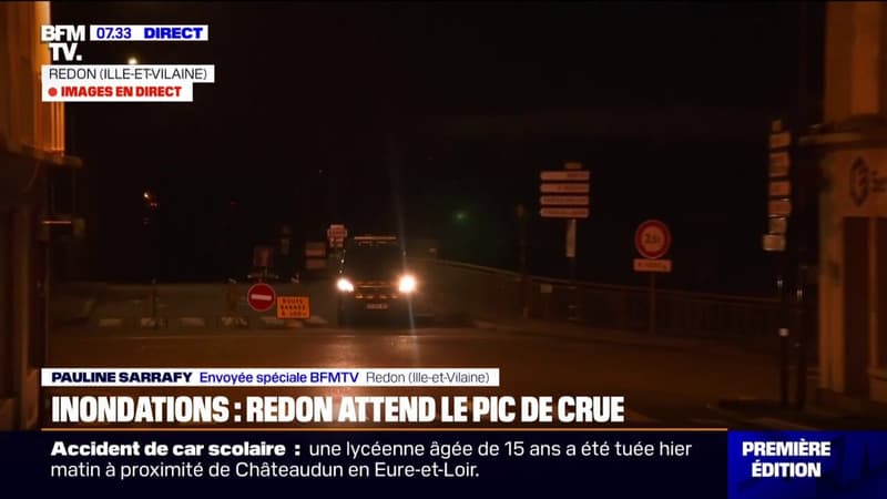 Inondations: le pic de crue devrait être atteint aujourd'hui dans la ville de Redon