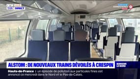 Les nouveaux trains nordistes dévoilés sur le site d'Alstom à Crespin