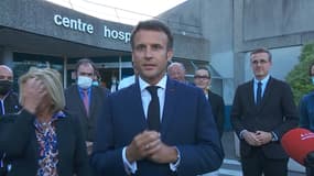 Emmanuel Macron le 31 mai 2022 à Cherbourg (Manche).
