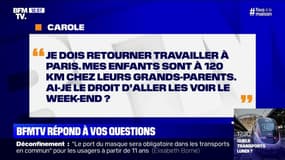 Je dois retourner travailler à Paris, et mes enfants sont à 120km chez leurs grands-parents. Ai-je le droit d'aller les voir le week-end ?