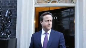 David Cameron, Premier ministre britannique, dans un clip des One direction, au profit d'une oeuvre caritative, Février 2013