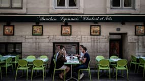 Une terrasse à Lyon en juin 2020. 