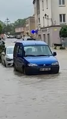 Moselle: les premières images des inondations