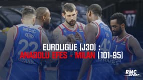 Résumé : Anadolu Efes - Milan (101-95) - Euroligue