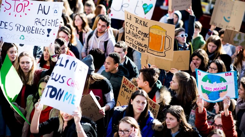 La marche pour le climat organisée le 14 février denier en Belgique (photo d'illustration)