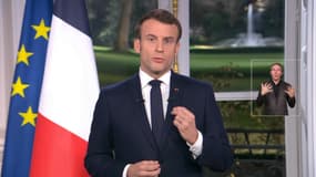 Emmanuel Macron lors de ses voeux aux Français 