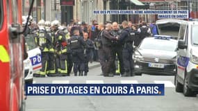 Les lieux de la prise d'otages rue des petites-écuries à Paris, mardi 12 juin 2018