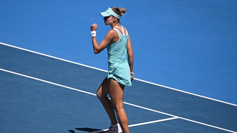 Magda Linette, lors de son quart de finale à l'Open d'Australie le 25 janvier 2022