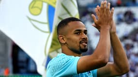 Iliman Ndiaye avec l'OM face à Leverkusen, le 2 août 2023.