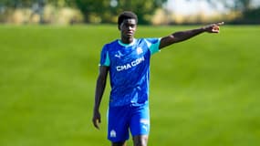 Pladi N'Zinga Pambani avec l'OM en Youth League, le 16 septembre 2025