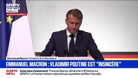 War in Ukraine: Emmanuel Macron qualifies Vladimir Putin as"insincère"