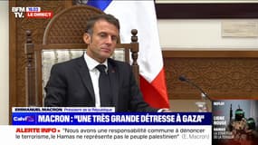 Emmanuel Macron souhaite que "la lutte nécessaire contre les groupes terroristes, y compris le Hamas, n'hypothèquent pas l'avenir et n'embrasent pas toute la région"