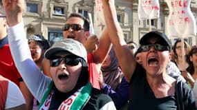 Des manifestants pro-palestiniens, le 16 juillet 2014 à Lyon.