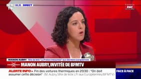 "On doit assumer cette décision": Manon Aubry, tête de liste La France insoumise, sur la fin de la vente des voitures thermiques en Europe à partir de 2035