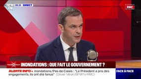 Inondations: "Le président a pris des engagements, ils ont été tenus" répond Oliver Véran aux propos de Xavier Bertrand