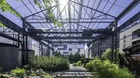 Le Jardin des Fonderies, sur l'île de Nantes (Loire-Atlantique). 