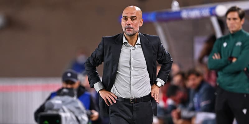 Pep Guardiola lors de Monaco-Manchester City, le 1er octobre 2025.