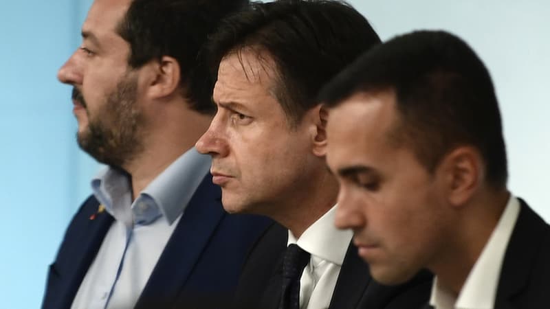 Matteo Salvini, Giuseppe Conte et Luigi di Maio.