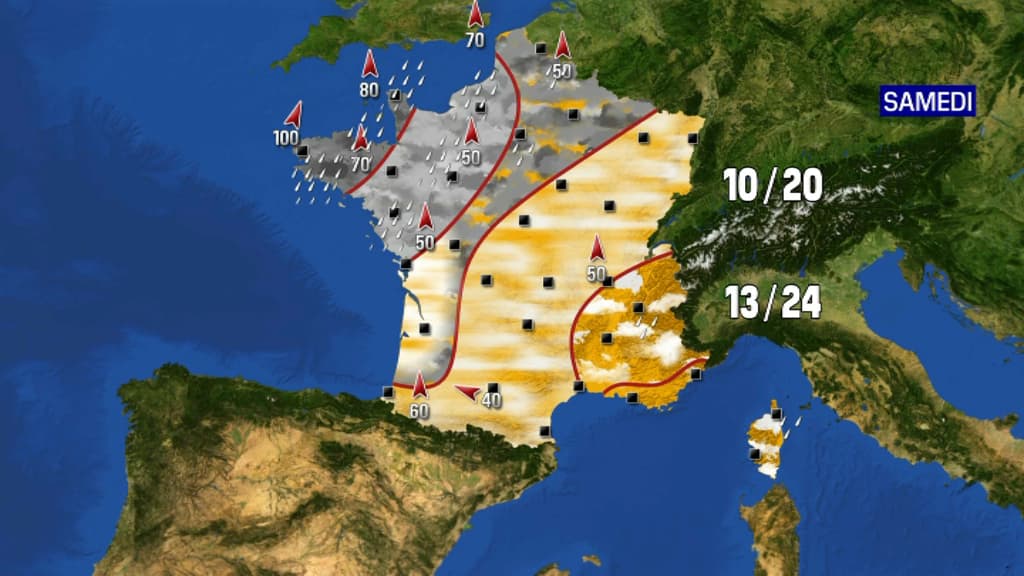 Les prévisions météo pour le samedi 2 octobre 2021