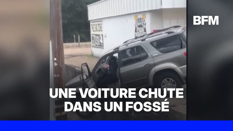 États-Unis: une voiture tombe dans un fossé, le conducteur s'en sort avec de légères blessures