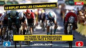 Tour de France / E6 : Victoire de Groenewegen au finish face à Philipsen, le replay avec les commentaires RMC