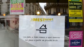Logo "fait maison" sur la vitrine d'un restaurant (image d'illustration).