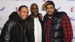 De gauche à droite: David Jude Jolicoeur, Kelvin Mercer et Vincent Mason du groupe de hip-hop américain De La Soul à New York le 11 mars 2013.