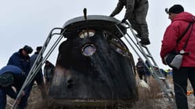 Le bouclier thermique de la capsule Soyouz a encaissé les dégâts à l'entrée dans l'atmosphère terrestre.