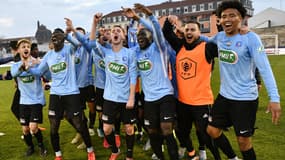 Les joueurs du Puy après leur exploit contre Lorient