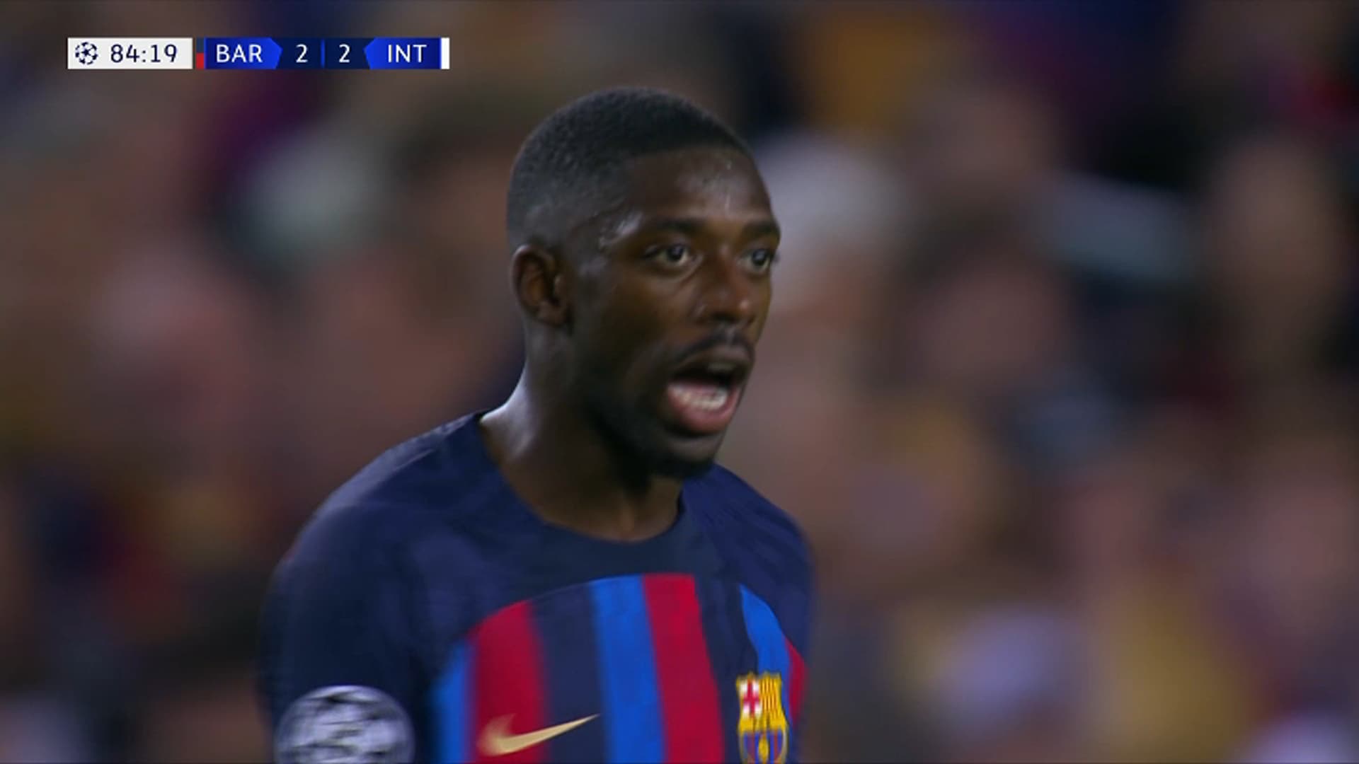 Ousmane Dembélé surpris en train d'insulter Nicolo Barella