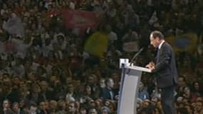 François Hollande en plein discours, le 22 janvier 2012
