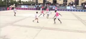 Figo a assisté à des petits matchs près du Palais de Tokyo