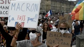 Manifestation contre le pass sanitaire, le 7 août 2021 à Bordeaux 