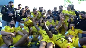 Les joueurs de La Rochelle après leur exploit face au Leinster