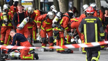 Des pompiers interviennent sur un incendie dans le quartier de la Porte d'Orléans, le 11 juin 2020 à Paris. (photo d'illustration)